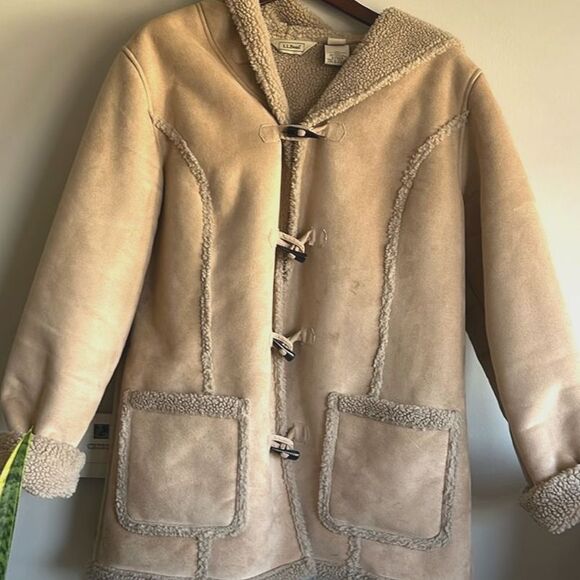 Vintage L.L. Bean Sherpa Lined Women Suede Size Large - Picture 1 of 4